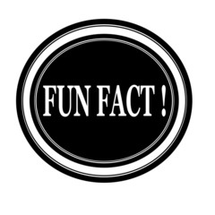 Fun fact white stamp text on black