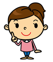 SD女性　指差し