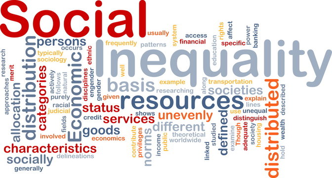 Social Inequality Wordcloud Concept Illustration