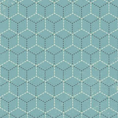 Vector Retro Hexagon Pattern Illustration