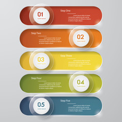 Design clean number banners template. Vector.