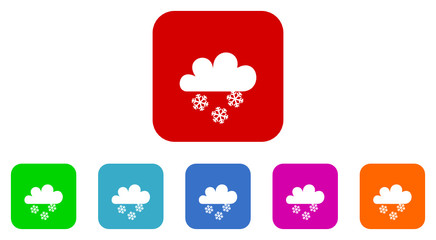 Obraz premium snowing flat icon vector set