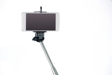 Smartphone on a selfie stick