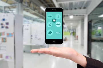 Composite image of fitness apps