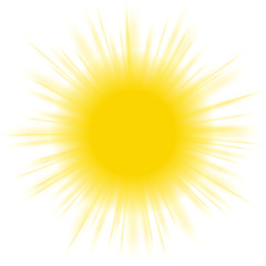 Sun, Yellow, Isolated, Vector, Background, Vibrant