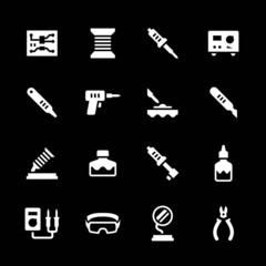 Set icons of soldering