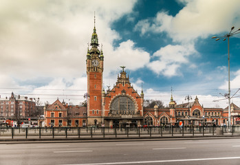 Obraz premium Main station of Gdansk