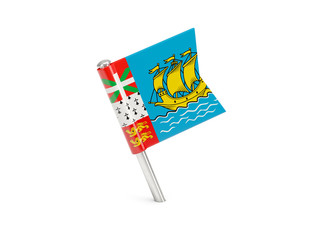 Flag pin of saint pierre and miquelon