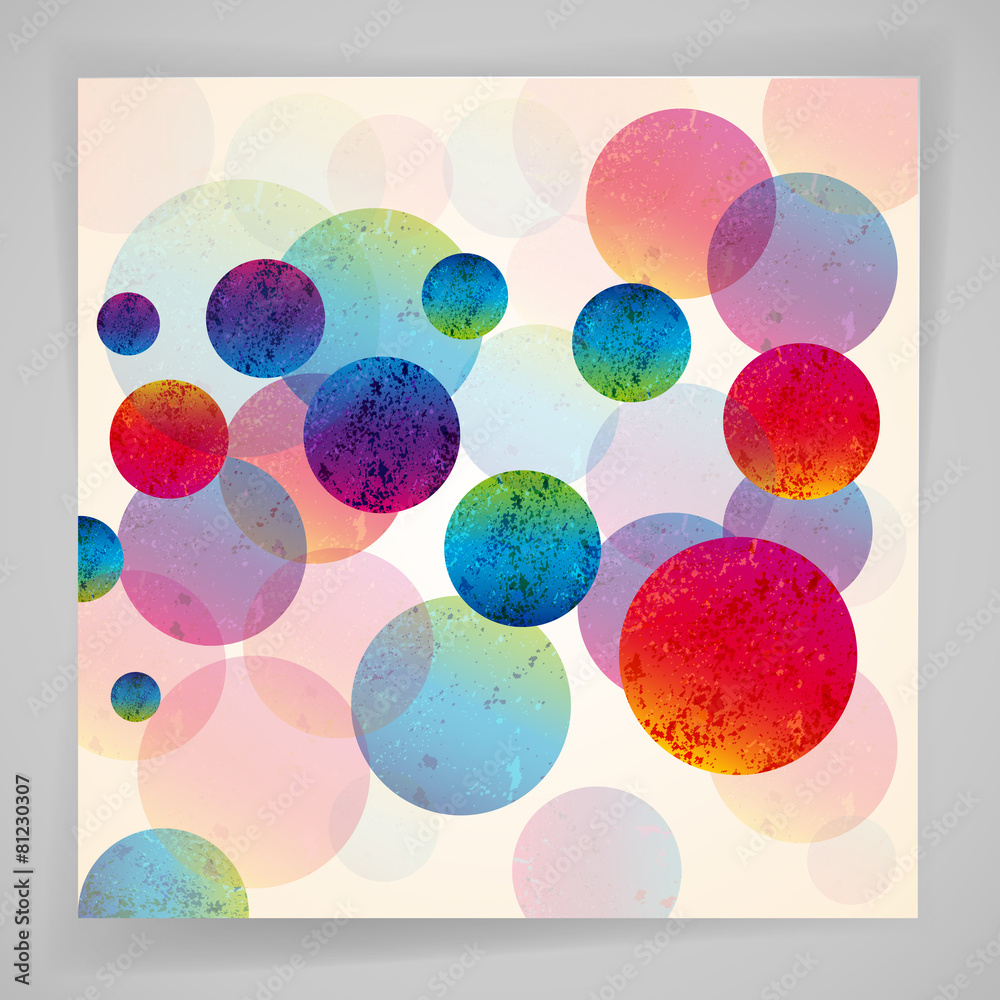 Aufkleber multicolor abstract bright background. circles elements.