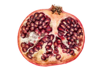 Half of pomegranate