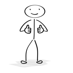 Strichm&auml;nnchen / Daumen hoch