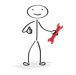 Strichmännchen / Schraubenschlüssel