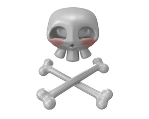 照れるドクロアイコン