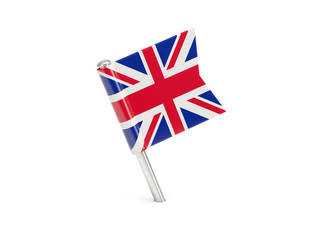 Fototapeta premium Flag pin of united kingdom
