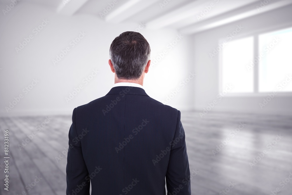 Aufkleber composite image of rear view of an elegant businessman