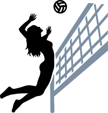 Volleyball Player Woman net