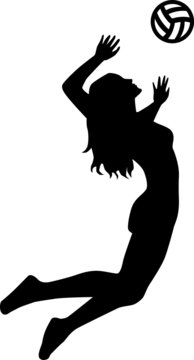 Volleyball Player Woman Silhouette