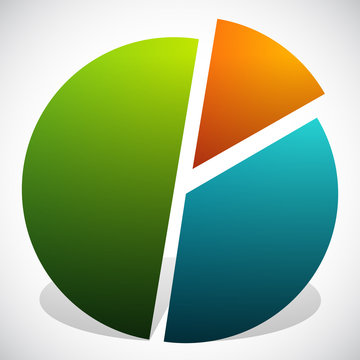 Pie Chart Vector Graphics. Pie Chart, Pie Graph Element
