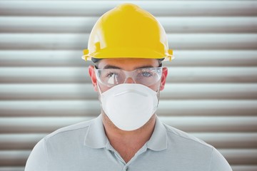 Composite image of manual worker