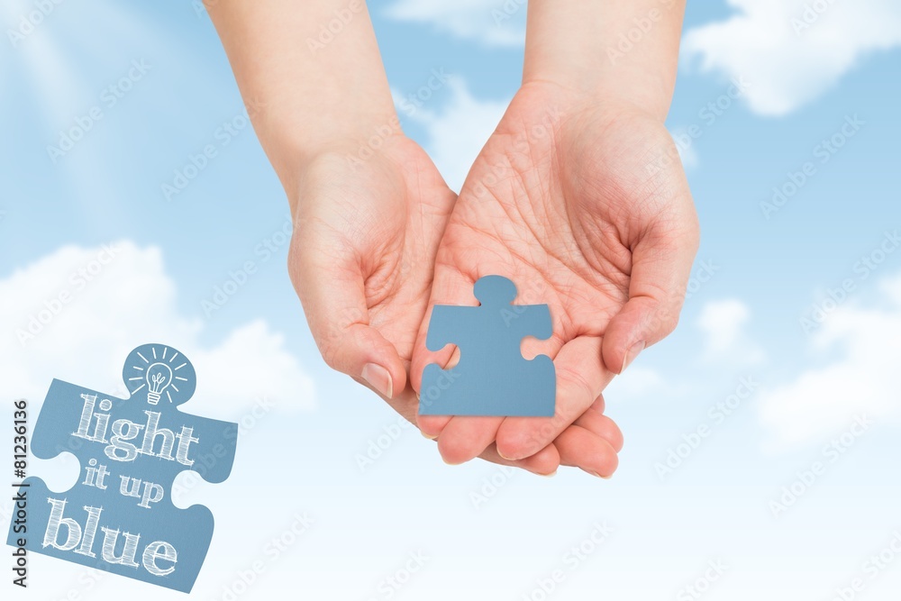 Poster composite image of hands presenting