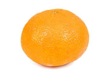 Whole tangerine on white background
