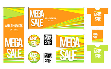 Set of template for Mega sales design