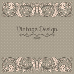 Vintage floral frame