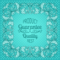 Vintage floral frame