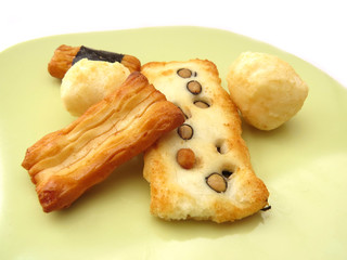 Selection of Japanese rice crackers