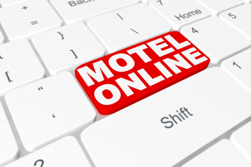 Button "Motel online" on keyboard