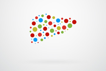 Human Liver Abstract Vector