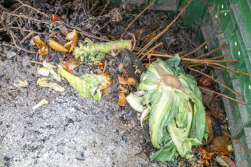 Blick in einen Komposthaufen,