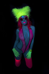 sexy neon uv glow dancer