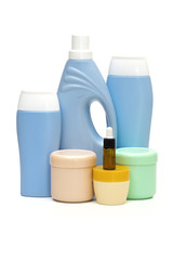 shampoo on the white background