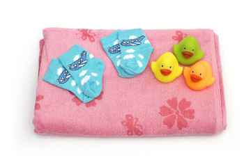 towel on the white background