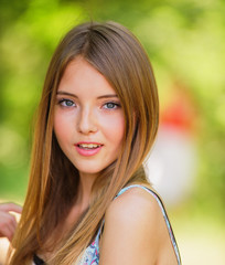 Naklejka premium blonde girl