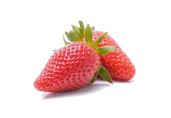 Strawberries isolated on white background