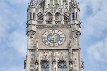 Neues Rathaus building in Munich, Germany