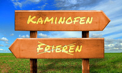Strassenschild 33 - Kaminofen