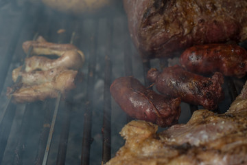 Argetine Asado  Barbecue, meat cooked over grill. Latin american