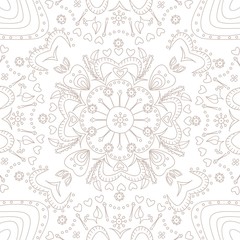 Hand drawn floral pattern