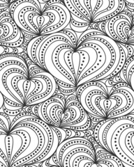 Vector seamless background hand drawn hearts