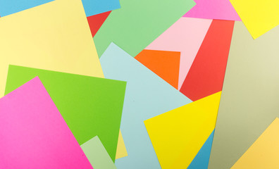 Colorful paper overlap  as geometric pattern background