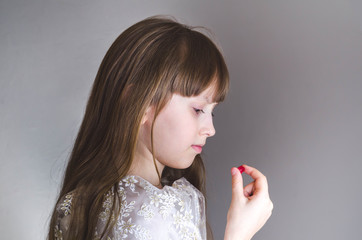 Girl eating candy