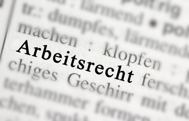 Fototapeta premium Arbeitsrecht