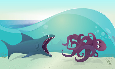 shark for octopus