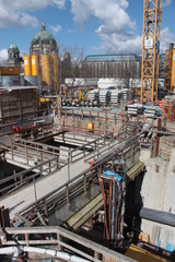 U-Bahn Baustelle im Herzen von Berlin (April 2015)
