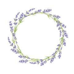 Circle of lavender flowers - 81251798