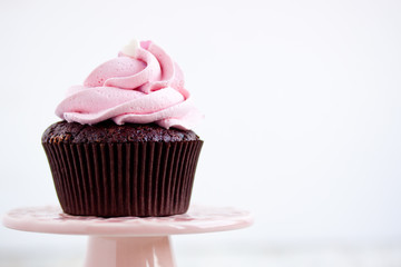 pink chocolate cupcake