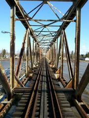 Railway bridge over water